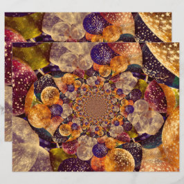 ヴィンテージアンティーク金ゴールド紫バルーン万華鏡のように千変万化するパターン