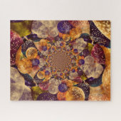 ヴィンテージアンティーク金ゴールド紫抽象芸術バルーン ジグソーパズル (横)