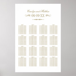 ヴィンテージアンティーク金ゴールド結婚が華やかな席 ポスター