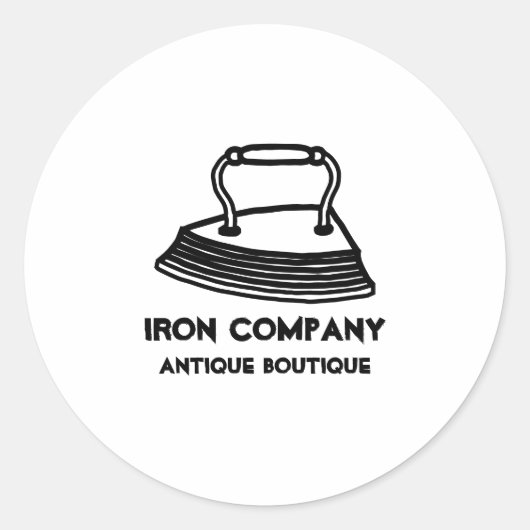 ヴィンテージアンティーク鉄 ラウンドシール (正面)