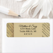 ヴィンテージアンティーク音符パターンミュージシャン ラベル (インサイチュ)