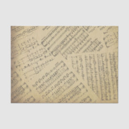 ヴィンテージアンティーク音符パターンミュージシャン 薄葉紙
