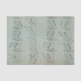 ヴィンテージアンティーク音符パターンミュージシャン 薄葉紙