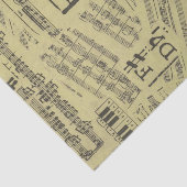 ヴィンテージアンティーク音符パターンミュージシャン 薄葉紙 (詳細)