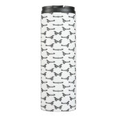 ヴィンテージアンティーク飛行機のカスタム背景色 タンブラー (裏面)