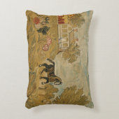 ヴィンテージアンティーク馬像装飾用クッション アクセントクッション (正面(垂直))