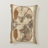 ヴィンテージアンティーク1691サンソンの世界の地図 アクセントクッション (裏面(縦))