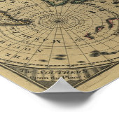 ヴィンテージアンティーク1702世界地図by George Willdey ポスター (角)