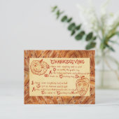 ヴィンテージアンティーク1909感謝祭はがき シーズンポストカード (スタンド正面)