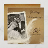 ヴィンテージアンティーク50周年記念写真招待状 招待状 (正面/裏面)