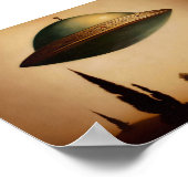 ヴィンテージアンティークUFOアー絵画ト ポスター (角)