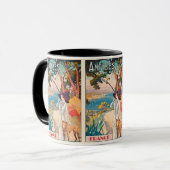 ヴィンテージアンティーブ，フランス：旅行ホリデーバケーション マグカップ (正面左)