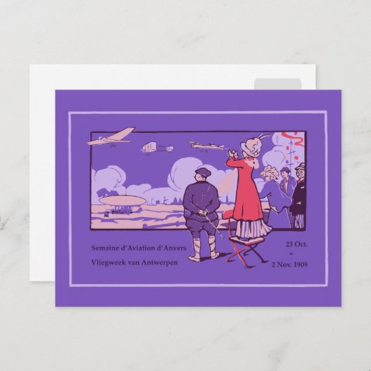 ヴィンテージアントワープ航空ウィーク(オランダフランスの) ポストカード (正面/裏面)