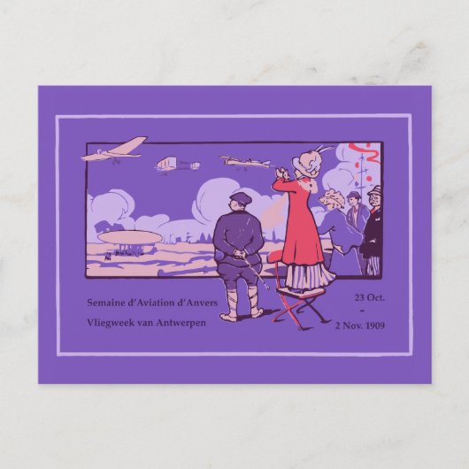 ヴィンテージアントワープ航空ウィーク(オランダフランスの) ポストカード (正面)