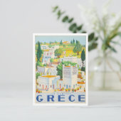 ヴィンテージアンドロス，ギリシャ，旅行ポスター ポストカード (スタンド正面)