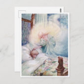 ヴィンテージアンヌアンダーソン・ザ・ムーンエンジェル祈りの言葉 ポストカード (正面/裏面)