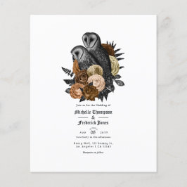 ヴィンテージアンバーフールズゴシック結婚式招待状 チラシ