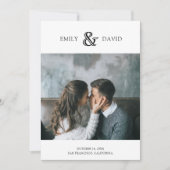 ヴィンテージアンパサンド |白黒の写真数々の セーブザデート (正面)