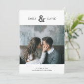 ヴィンテージアンパサンド |白黒の写真数々の セーブザデート (スタンド正面)