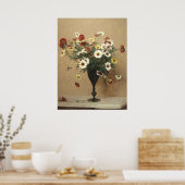 ヴィンテージアンリラトゥール花 ポスター (キッチン)