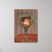 ヴィンテージアンリルーソー花の花束 キャンバスプリント (正面)