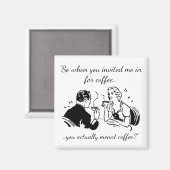 ヴィンテージアーおもしろいトデートすること招待状 マグネット (正面/裏面)