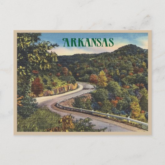 ヴィンテージアーカンサス秋のはがき巻き道 ポストカード (正面)