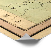 ヴィンテージアーカンソーの地図(1839年) ポスター (角)