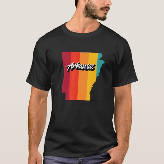 ヴィンテージアーカンソーレトロ70sストライプアーカンソーUs Sta Tシャツ (正面)