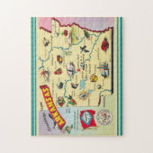 ヴィンテージアーカンソー州の地図 ジグソーパズル (縦)