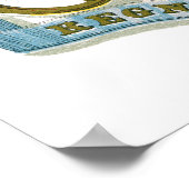 ヴィンテージアーカンソー州コート・オブ・アームズ ポスター (角)