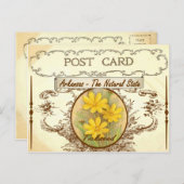 ヴィンテージアーカンソー州フラワーポストカード ポストカード (正面/裏面)