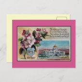 ヴィンテージアーカンソー州花、詩 ポストカード (正面/裏面)