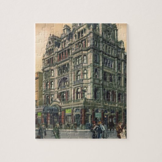 ヴィンテージアーキテクズクイーンズホテルライスタースクエア ジグソーパズル (縦)