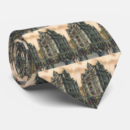 ヴィンテージアーキテクズクイーンズホテルライスタースクエア ネクタイ (ロール)