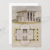 ヴィンテージアーキテクチャギリシャヴィラ招待状 招待状 (正面/裏面)