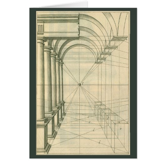 ヴィンテージアーキテクチャ、アーチ型カラムのパースペクティブ (正面)