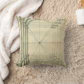 ヴィンテージアーキテクチャ、アーチ型カラムのパースペクティブ クッション (ブランケット)