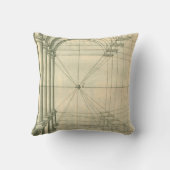 ヴィンテージアーキテクチャ、アーチ型カラムのパースペクティブ クッション (裏面)