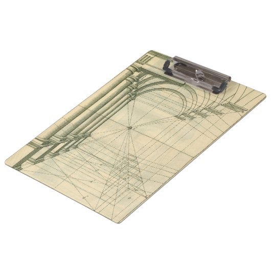 ヴィンテージアーキテクチャ、アーチ型カラムのパースペクティブ クリップボード (アングル)