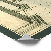 ヴィンテージアーキテクチャ、アーチ型カラムのパースペクティブ ポスター (角)