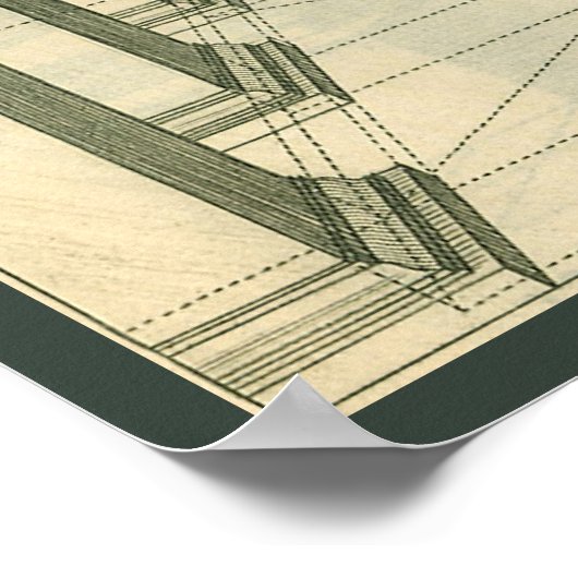 ヴィンテージアーキテクチャ、アーチ型カラムのパースペクティブ ポスター (角)