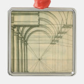 ヴィンテージアーキテクチャ、アーチ型カラムのパースペクティブ メタルオーナメント (正面)