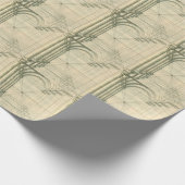 ヴィンテージアーキテクチャ、アーチ型カラムのパースペクティブ ラッピングペーパー (角)