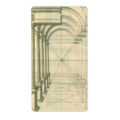 ヴィンテージアーキテクチャ、アーチ型カラムのパースペクティブ ラベル (正面)