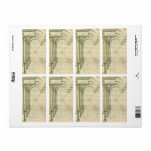 ヴィンテージアーキテクチャ、アーチ型カラムのパースペクティブ ラベル (フルシート)