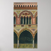 ヴィンテージアーキテクチャ、イタリア、パビアの要塞 ポスター (正面)