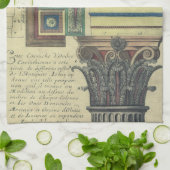 ヴィンテージアーキテクチャ、コーニス成形品付き柱 キッチンタオル (折り畳み)