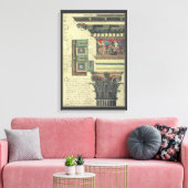 ヴィンテージアーキテクチャ、コーニス成形品付き柱 キャンバスプリント (インサイチュ (リビング))