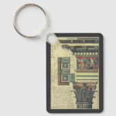 ヴィンテージアーキテクチャ、コーニス成形品付き柱 キーホルダー (正面)